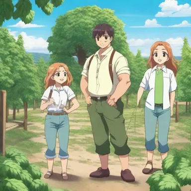 In the anime series, the protagonist's family owns a hop pole farm where they cultivate the finest hops for brewing beer.