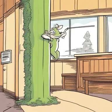 The main character in the cartoon used a hop pole as a secret hideout for their club meetings.