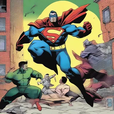 In this comic book series, the superhero battles against an evil villain who tries to dispossess innocent people of their homes.