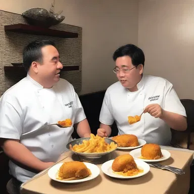 As a surprise for their anniversary, he decided to deep-fry a gourmet dinner for his partner.