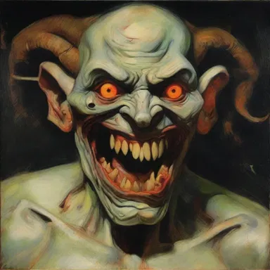 The artist's portrayal of the demoniac in their painting was captivating yet terrifying, with its intense eyes and contorted facial expression.