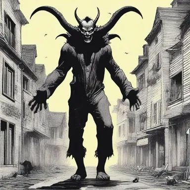 The novel depicted the main character's descent into madness, as they transformed into a demoniac figure and terrorized the town.