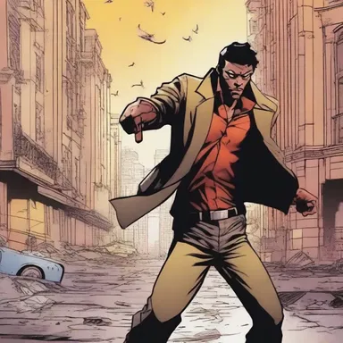In the comic book series, the protagonist battles against a powerful demoniac, who possesses innocent people and wreaks havoc on the city.