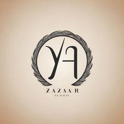 Create a captivating logo for 'Zafar Salon' suitable for a poster. Include elements related to hairdressing like scissors or a comb in a refined and trendy style.