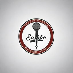 Create a compelling logo for 'Zaffar Barber Shop'. The design should incorporate classic barber elements such as a barber pole and scissors, executed in a modern and masculine style.