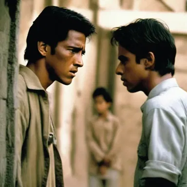 In the movie, the protagonist's aversion to violence leads him to choose a peaceful resolution.