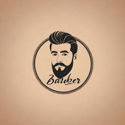 Design a distinctive logo for 'Zafar Barber' using Urdu script. The design should blend traditional barbershop elements with an Urdu aesthetic, using a harmonious color scheme that reflects a contemporary look.