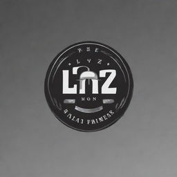 Create a cool and masculine logo for 'Lazz Men's Salon'. Include barber-related elements such as a stylized razor or pair of scissors. The color theme should be strong and bold, suitable for a stylish banner.