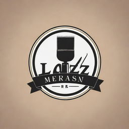 A dynamic and professional logo for 'Lazz Men's Salon', incorporating elements of masculine style, barbering tools, and sleek typography, intended for display on a banner