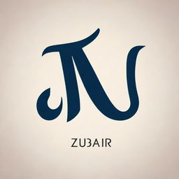 Create a visually striking graphic representation of the name 'Zubair'