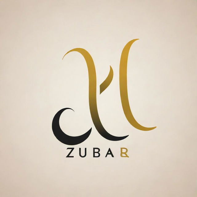 Create a visually striking graphic representation of the name 'Zubair'