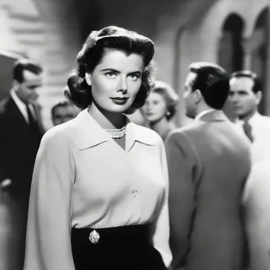 In the film 'Casablanca', Ingrid Bergman's character wore a black dress with dolman sleeves.