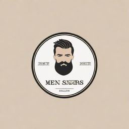 A simple but elegant logo design for a men's salon, utilizing classic barbering symbols and masculine aesthetics, without any text or name included