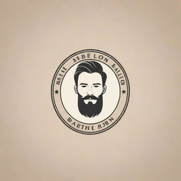 A simple but elegant logo design for a men's salon, utilizing classic barbering symbols and masculine aesthetics, without any text or name included