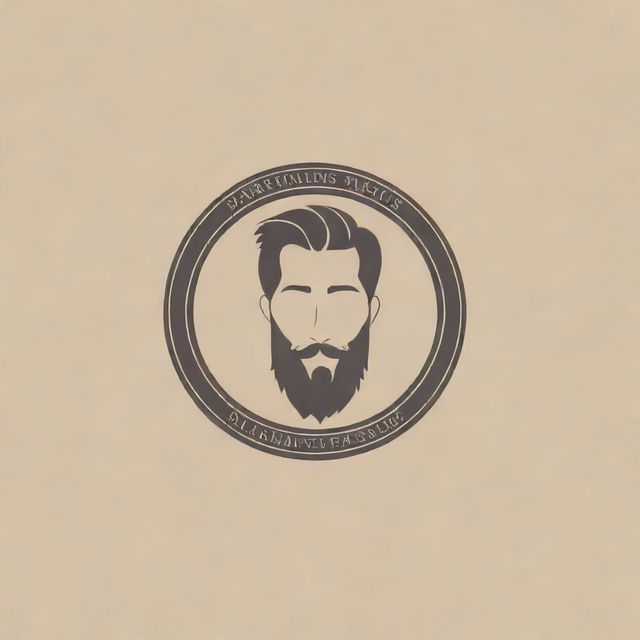 A simple but elegant logo design for a men's salon, utilizing classic barbering symbols and masculine aesthetics, without any text or name included