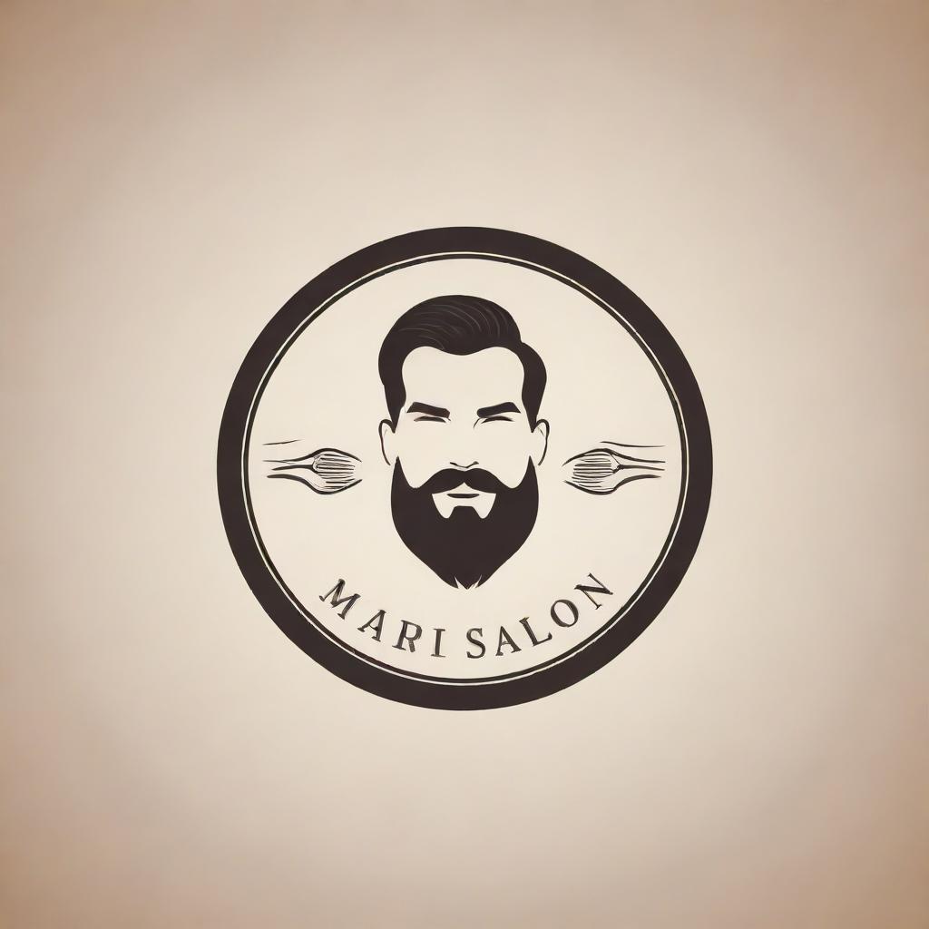 A simple but elegant logo design for a men's salon, utilizing classic barbering symbols and masculine aesthetics, without any text or name included