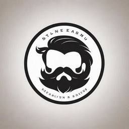 A sharply designed logo for a man's salon representing masculinity and grooming, utilizing barbering symbols and contemporary designs, without any text or name included