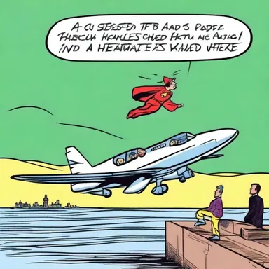 In the comic strip, the superhero had to pay a docking fee every time they landed their jet at the secret headquarters.