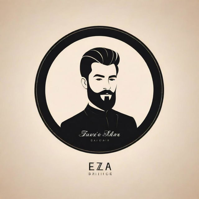 A stylish and modern logo for a man's salon, incorporating the name 'Zafar'. The design should reflect sophisticated elegance and masculine style of the salon