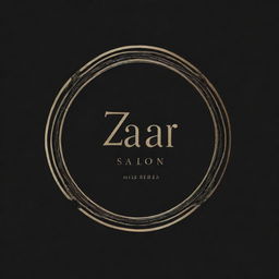 An expertly crafted logo for a men's salon, showcasing masculine sophistication with the inclusion of the name 'Zafar' in a stylish, bold typography.