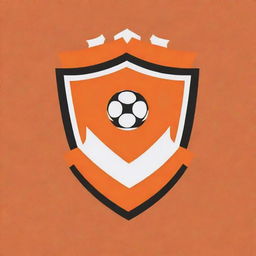 Modify the previously created Namdhari FC logo to adopt an orange color scheme while maintaining the design characteristics of a football club and its touch of classic sophistication.