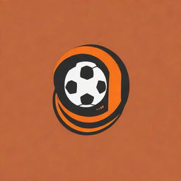 Develop a boldly vibrant logo for 'Langar 11', combining the dynamic nature of football and the team's name. The color scheme should prominently feature orange, alongside white for contrast and balance.