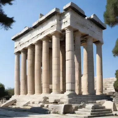 In Greek mythology, the temple of Apollo at Didyma was peripteral, with columns surrounding it on all sides.