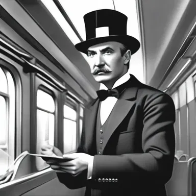 In the novel, the conductor on the train was a strict and no-nonsense character who made sure all passengers paid their fares.
