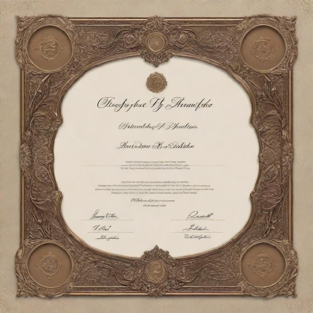 Create an official certificate with ornate borders and elegant typography. It should be titled 'Certificate of Achievement' and the recipient's name should be 'Qais Malikzada'.