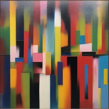 The abstract painting used blurred lines and vibrant colors to befog the viewer's perception, evoking a sense of mystery and uncertainty.