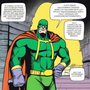 In the comic book, the supervillain's dialogue was filled with bosh and exaggerated claims of world domination.