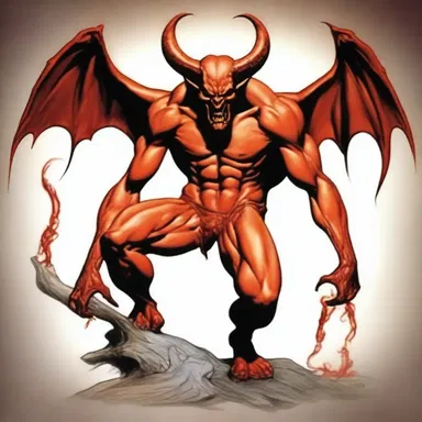 According to mythology, the devil is often portrayed with a cloven foot as a sign of his evil nature.