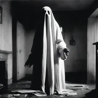 In the horror movie, the mysterious murders were ascribed to a vengeful ghost.
