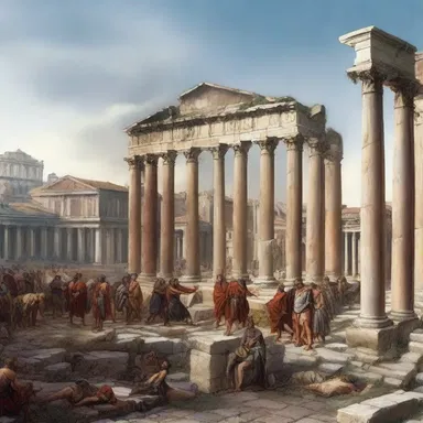 Historians often ascribe the fall of the Roman Empire to a combination of internal decay and external invasions.