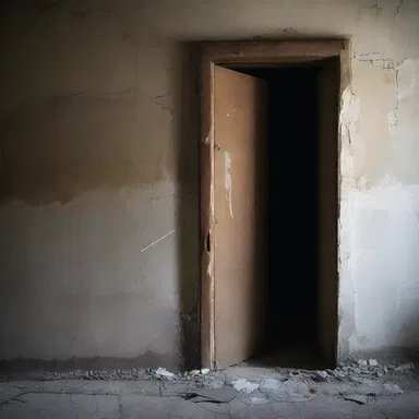 As the light flickered, she could see a small niche in the wall with a mysterious object inside.
