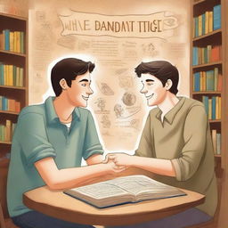This is a top-tier illustration that vividly captures the essence of friendship and personal growth in a college setting