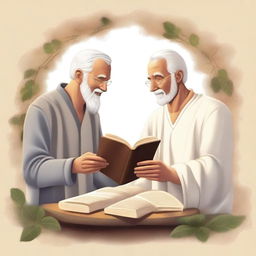 This is a premium quality illustration that beautifully encapsulates the essence of friendship and personal growth
