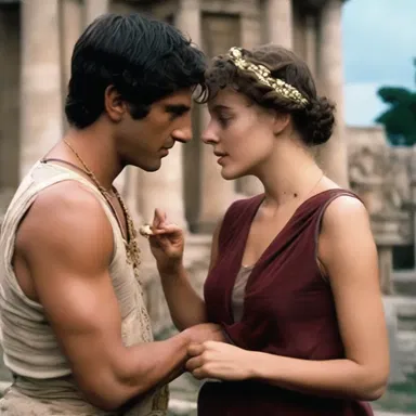 In the film set in ancient Rome, the protagonist's love interest gifts him a vial of spikenard as a token of her affection.