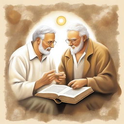 This is a high-quality illustration that beautifully encapsulates the essence of friendship and personal growth