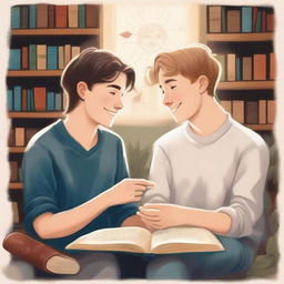This is a high-quality illustration that beautifully captures the essence of friendship and personal growth