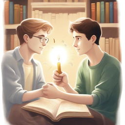 This is a high-quality illustration that beautifully captures the essence of friendship and personal growth
