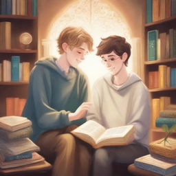 This is a high-quality illustration that beautifully captures the essence of friendship and personal growth