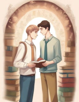 This is a high-quality illustration that beautifully captures the essence of friendship and personal growth