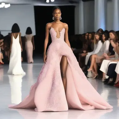 The fashion designer showcased a stunning bilobed dress on the runway.