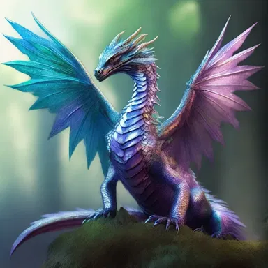 As the young dragon began to fledge, its shimmering scales transformed into magnificent feathers, ready to carry it through the enchanted skies of the mystical realm.