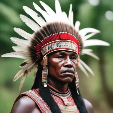 During ancient ceremonies, tribal leaders used to fledge their headdresses with feathers to symbolize power and authority.