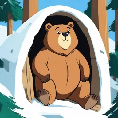 In the animated series, the lovable bear character would always find a cozy den for hibernation whenever winter approached.