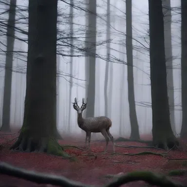 The dark and eerie forest was infested with bloodthirsty spermophiles, lurking in the shadows.
