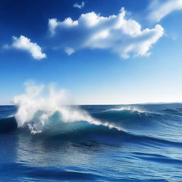 This is a high-quality digital art image, vividly capturing the essence of the Mediterranean Sea