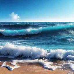 This is a high-quality digital art image, vividly capturing the essence of the Mediterranean Sea